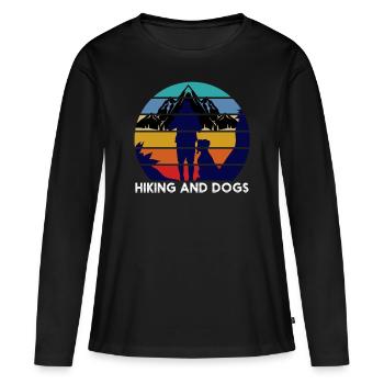 Hiking - Women's Premium Organic Long Sleeve Shirt - black - Front - Julia (174cm)