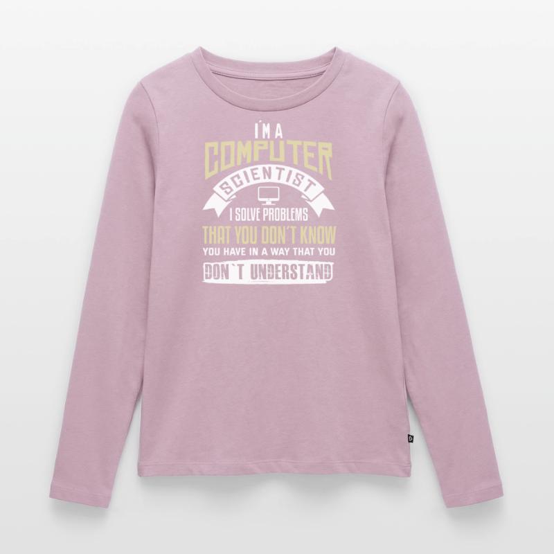 Informatik Informatiker Programmierer Computer Frauen Premium Bio Langarmshirt