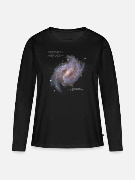 Spiralgalaxie NG2525 - Frauen Premium Bio Langarmshirt - Schwarz