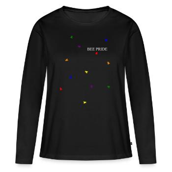 Bee Pride Gay Gay Homosexualité Diversity - T-shirt manches longues Premium bio Femme - noir - Devant - Julia (174cm)