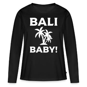 Bali - T-shirt manches longues Premium bio Femme - noir - Devant - Julia (174cm)