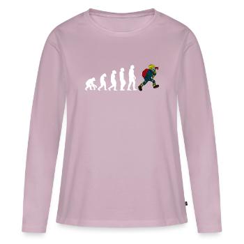 Feuerwehrmann Evolution Jugendfeuerwehr - Frauen Premium Bio Langarmshirt - Altrosa - Vorne - Julia (174cm)