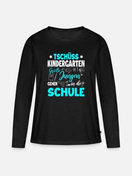 Schulanfang - Frauen Premium Bio Langarmshirt - Schwarz
