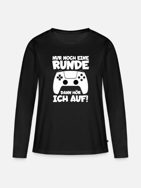 Gamer - Frauen Premium Bio Langarmshirt - Schwarz