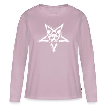 Black Metal Cat - Women's Premium Organic Long Sleeve Shirt - dusky pink - Front - Julia (174cm)