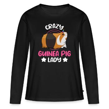 Cobaye Licorne Cobaye Dame - T-shirt manches longues Premium bio Femme - noir - Devant - Julia (174cm)