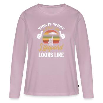 Lifeguard, lifeguard, lifeguard lifebuoy - Women's Premium Organic Long Sleeve Shirt - dusky pink - Front - Julia (174cm)