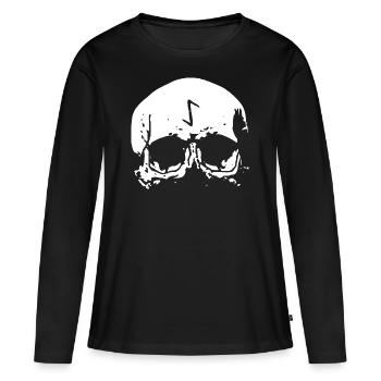 Rune de crâne - Walhalla - Odin - Viking - T-shirt manches longues Premium bio Femme - noir - Devant - Julia (174cm)