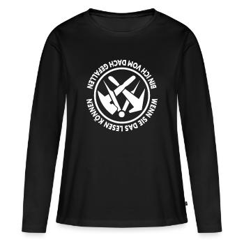 Maître couvreur artisan de toiture - T-shirt manches longues Premium bio Femme - noir - Devant - Julia (174cm)