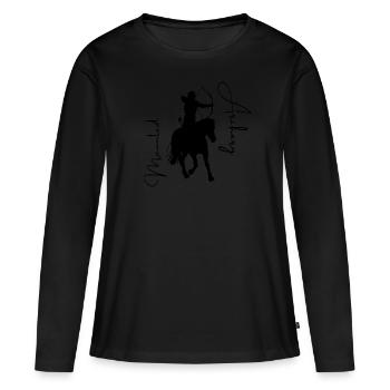 Mounted archer black - Women's Premium Organic Long Sleeve Shirt - black - Front - Julia (174cm)