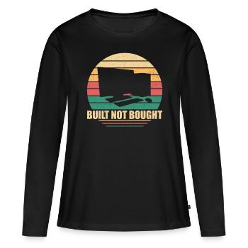 Construisez votre propre PC - T-shirt manches longues Premium bio Femme - noir - Devant - Julia (174cm)
