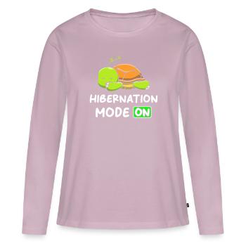 Hibernation Mode An with Turtle - Women's Premium Organic Long Sleeve Shirt - dusky pink - Front - Julia (174cm)