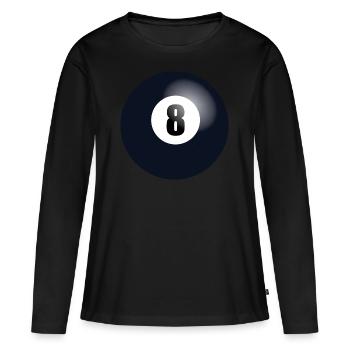 Boule de billard - T-shirt manches longues Premium bio Femme - noir - Devant - Julia (174cm)