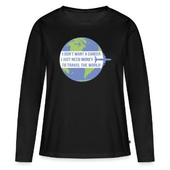 Travel Traveller Traveller Holiday Holidaymakers Travel - Women's Premium Organic Long Sleeve Shirt - black - Front - Julia (174cm)