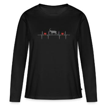 ziegen zicklein meckerziege ziegenbock ziege - Frauen Premium Bio Langarmshirt - Schwarz - Vorne - Julia (174cm)