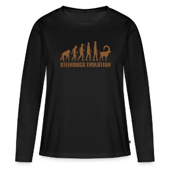 chèvre chevreau chèvre chèvre chèvre chèvre - T-shirt manches longues Premium bio Femme - noir - Devant - Julia (174cm)