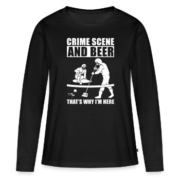Nettoyeur de scène de crime - T-shirt manches longues Premium bio Femme - noir - Devant - Julia (174cm)