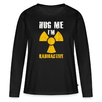 Radioactif - T-shirt manches longues Premium bio Femme - noir - Devant - Julia (174cm)