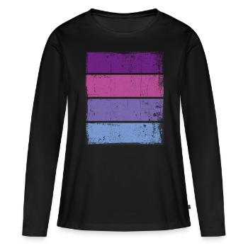 Contexte Grunge - T-shirt manches longues Premium bio Femme - noir - Devant - Julia (174cm)