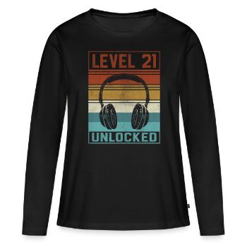 Gamer 21st Birthday Gamer - Women's Premium Organic Long Sleeve Shirt - black - Front - Julia (174cm)
