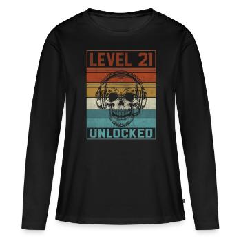 Gamer 21st Birthday - Women's Premium Organic Long Sleeve Shirt - black - Front - Julia (174cm)