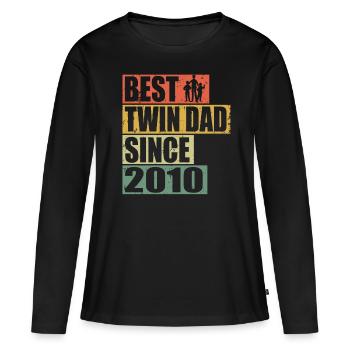 Twins Father Twin Father since 2010 - Women's Premium Organic Long Sleeve Shirt - black - Front - Julia (174cm)