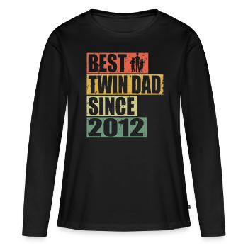 Twins Father Twin Father since 2012 - Women's Premium Organic Long Sleeve Shirt - black - Front - Julia (174cm)
