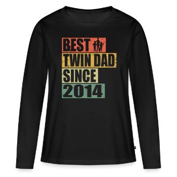 Twins Father Twin Father since 2014 - Women's Premium Organic Long Sleeve Shirt - black - Front - Julia (174cm)