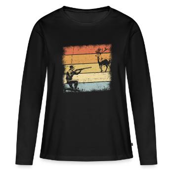 Cadeaux Hunter - T-shirt manches longues Premium bio Femme - noir - Devant - Julia (174cm)