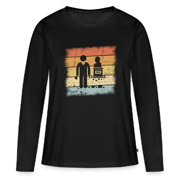 Cadeau sculpteur - T-shirt manches longues Premium bio Femme - noir - Devant - Julia (174cm)