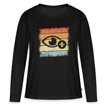 Opticien - T-shirt manches longues Premium bio Femme - noir - Devant - Julia (174cm)