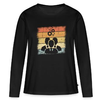 IT Manager - Frauen Premium Bio Langarmshirt - Schwarz - Vorne - Julia (174cm)