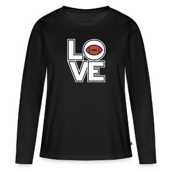 Quarterback Runningback Offense Defence Football - Frauen Premium Bio Langarmshirt - Schwarz - Vorne - Julia (174cm)