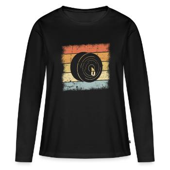 Cymbal Instrument - Women's Premium Organic Long Sleeve Shirt - black - Front - Julia (174cm)