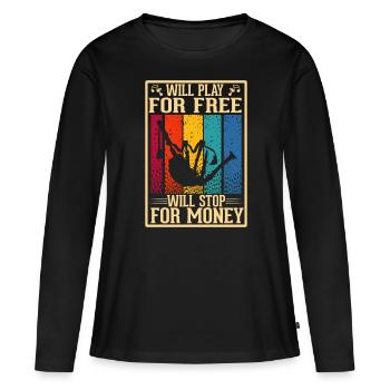 Musiciens de cornemuse bruyants cornemuses - T-shirt manches longues Premium bio Femme - noir - Devant - Julia (174cm)