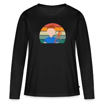 Haare schneiden Friseuse Frisörin Schere Fön Haar - Frauen Premium Bio Langarmshirt - Schwarz - Vorne - Julia (174cm)