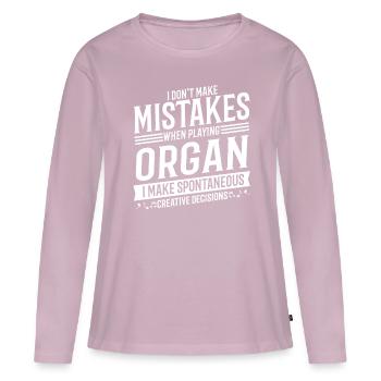 Organ Player Musical Instrument Music Organist - Women's Premium Organic Long Sleeve Shirt - dusky pink - Front - Julia (174cm)