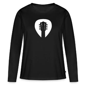 Guitariste Guitariste Guitariste Guitariste Guitare Basse - T-shirt manches longues Premium bio Femme - noir - Devant - Julia (174cm)