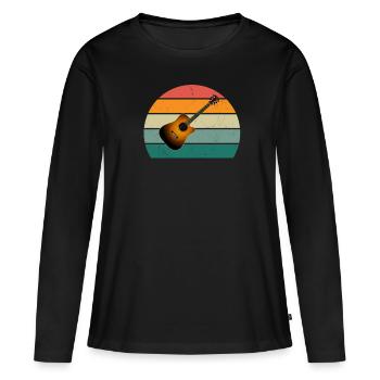 Guitariste Guitariste Guitariste Guitariste Guitare Basse - T-shirt manches longues Premium bio Femme - noir - Devant - Julia (174cm)