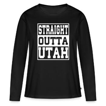 Utah disant drôle Utah Cadeau - T-shirt manches longues Premium bio Femme - noir - Devant - Julia (174cm)