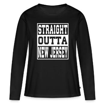 New Jersey disant drôle New Jersey Cadeau - T-shirt manches longues Premium bio Femme - noir - Devant - Julia (174cm)