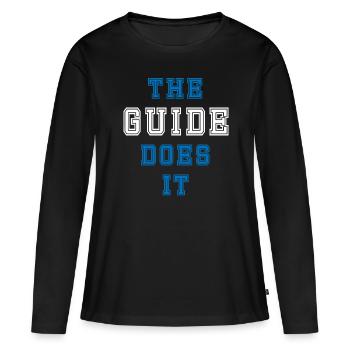 The Guide does it Guide Gift - Women's Premium Organic Long Sleeve Shirt - black - Front - Julia (174cm)
