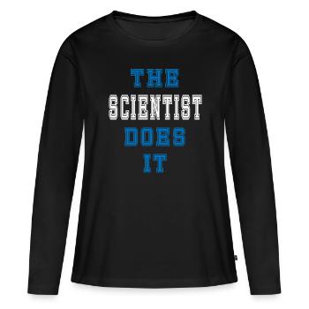 Le scientifique le fait scientifique - T-shirt manches longues Premium bio Femme - noir - Devant - Julia (174cm)