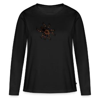 Amateurs d’araignées - tarentule grimpante - T-shirt manches longues Premium bio Femme - noir - Devant - Julia (174cm)