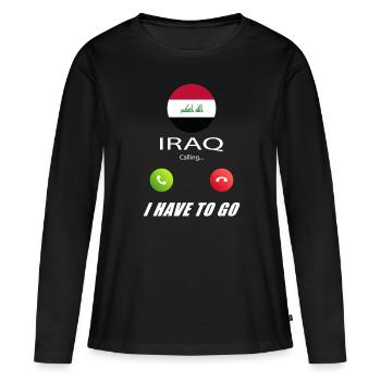 L’Irak appelle les drapeaux lusiger - T-shirt manches longues Premium bio Femme - noir - Devant - Julia (174cm)