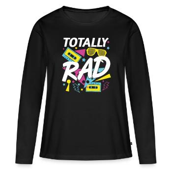 Totalement Génial - T-shirt manches longues Premium bio Femme - noir - Devant - Julia (174cm)