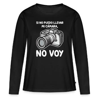 Si Je Ne Peux Pas Apporter Ma Caméra - T-shirt manches longues Premium bio Femme - noir - Devant - Julia (174cm)