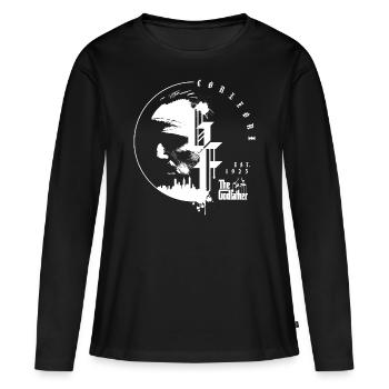 Le Parrain Film De Mafia Don Corleone Logo - T-shirt manches longues Premium bio Femme - noir - Devant - Julia (174cm)