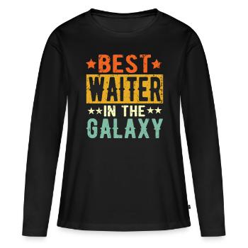 Best Kellner ever Kellner Geschenk - Frauen Premium Bio Langarmshirt - Schwarz - Vorne - Julia (174cm)