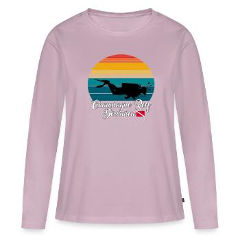 Reef Dominica Diving - Frauen Premium Bio Langarmshirt - Altrosa - Vorne - Julia (174cm)